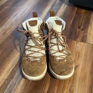 Tan UGG lace up boots
